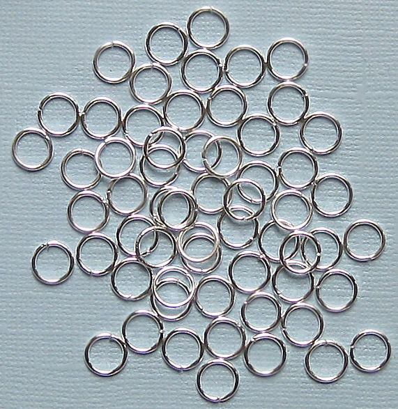 Silver Tone Jump Rings 7mm x 1mm - Open 18 Gauge - 500 Rings - J024