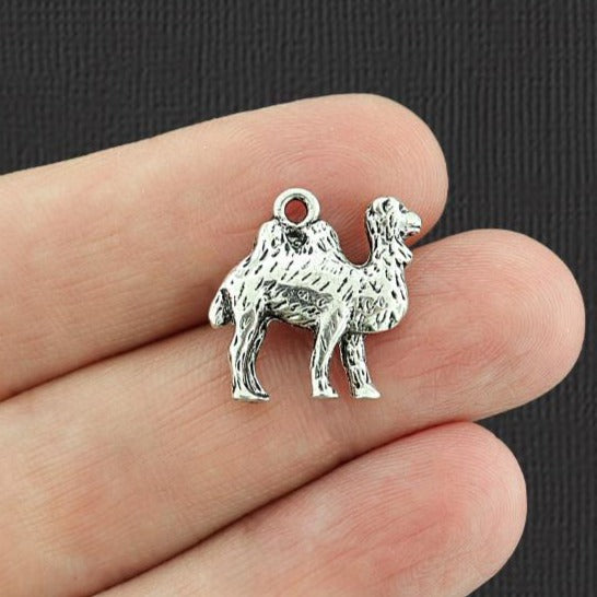 4 Camel Antique Silver Tone Charms 2 Sided - SC5389