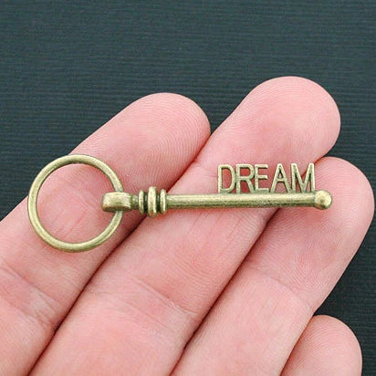 6 breloques Dream Key en bronze antique - BC1299