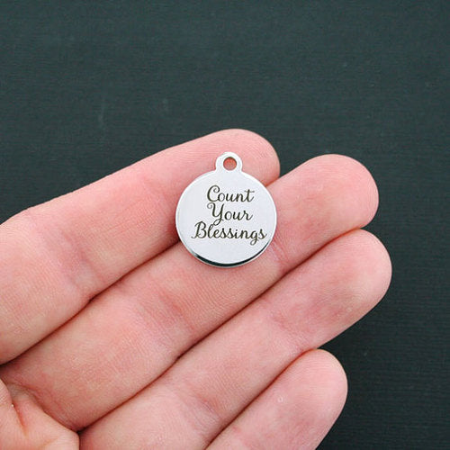 Count Your Blessings Stainless Steel Charms - BFS001-0554