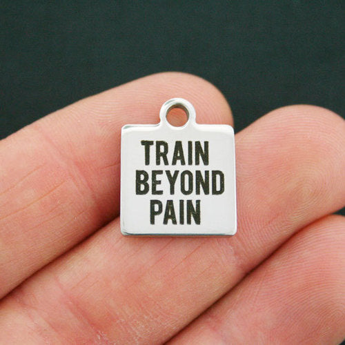 Train Beyond Pain Breloques en acier inoxydable - BFS013-0590