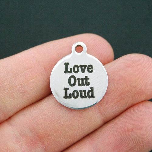 Love Out Loud Stainless Steel Charms - BFS001-0603