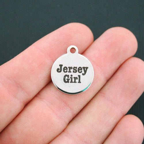 Breloques en Acier Inoxydable Jersey Girl - BFS001-0604