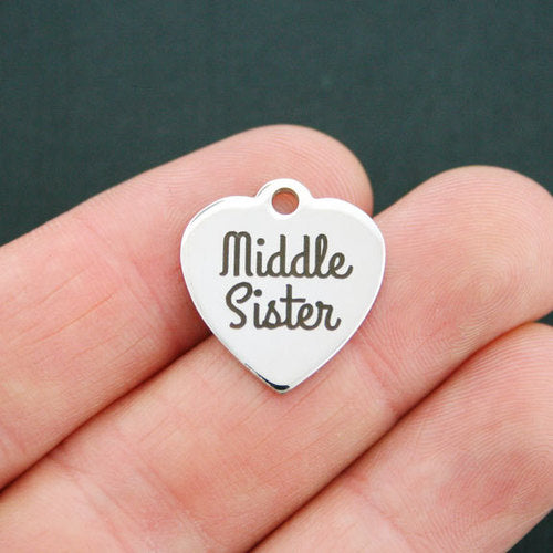 Middle Sister Stainless Steel Charms - BFS011-0686