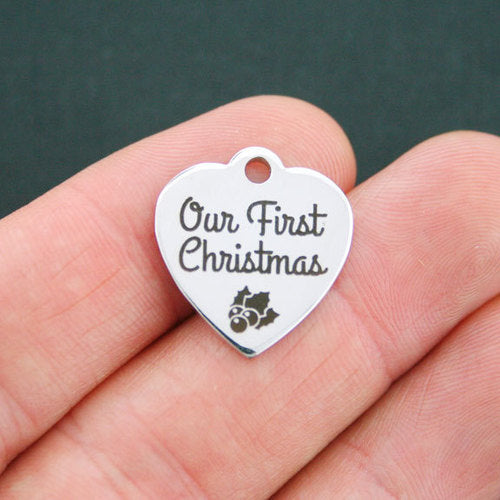 Our First Christmas Stainless Steel Charms - BFS011-0702
