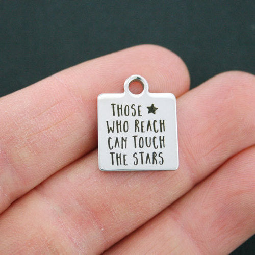 Stars Stainless Steel Charms - Those who reach can touch the stars - BFS013-0707
