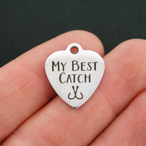 My Best Catch Stainless Steel Charms - BFS011-0712