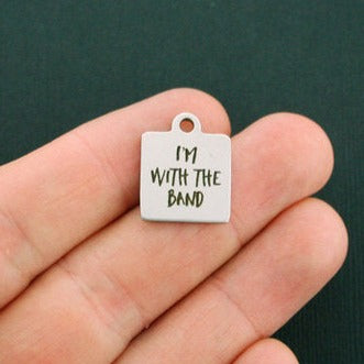 Music Stainless Steel Charms - I'm with the band - BFS013-0739