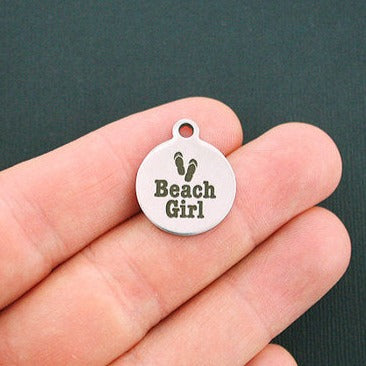 Breloques Beach Girl en Acier Inoxydable - BFS001-0740