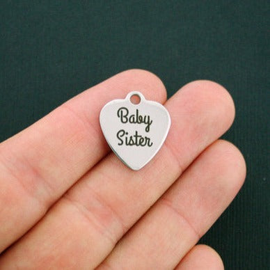 Baby Sister Stainless Steel Charms - BFS011-0779