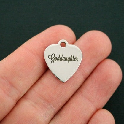 Goddaughter Stainless Steel Charms - BFS011-0785