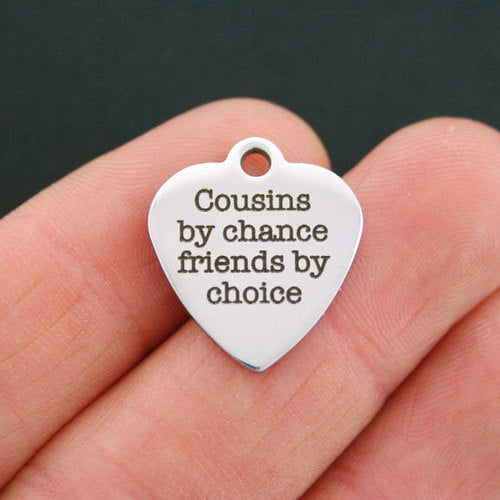 Cousins Stainless Steel Charms - by chance, friends by choice - BFS011-0787