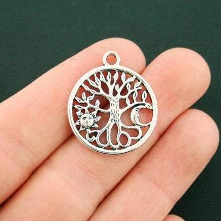 BULK 20 Tree of Life Antique Silver Tone Charms - SC6601