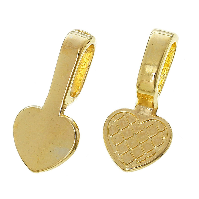 Bélières à coller dorées - 22 mm x 10 mm - 50 pièces - FD238