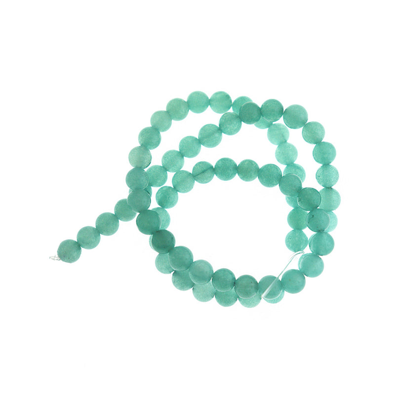 Round Natural Amazonite Beads 6mm - Sea Green - 1 Strand 65 Beads - BD090