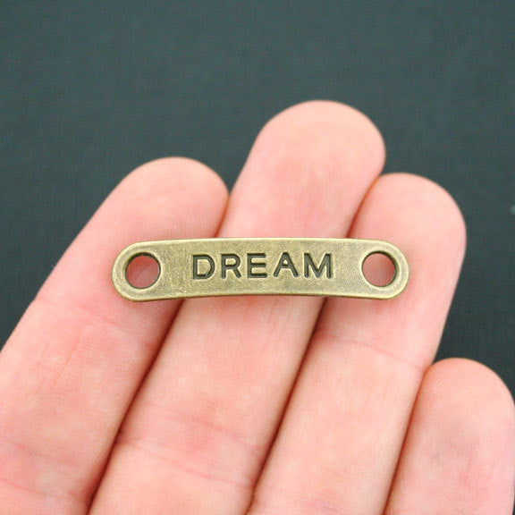 10 Dream Connector Antique Bronze Tone Charms - BC1423