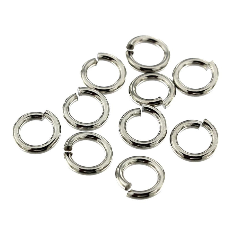 Stainless Steel Jump Rings 10mm - Open 13 Gauge - 50 Rings - J169