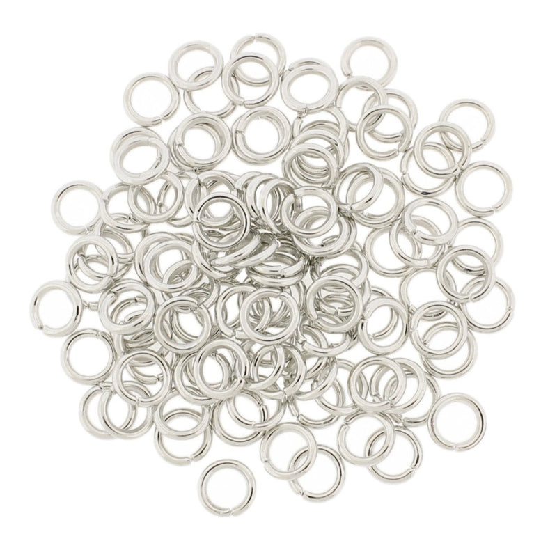 Silver Tone Jump Rings 7mm x 1.2mm - Open 16 Gauge - 1000 Rings - J052