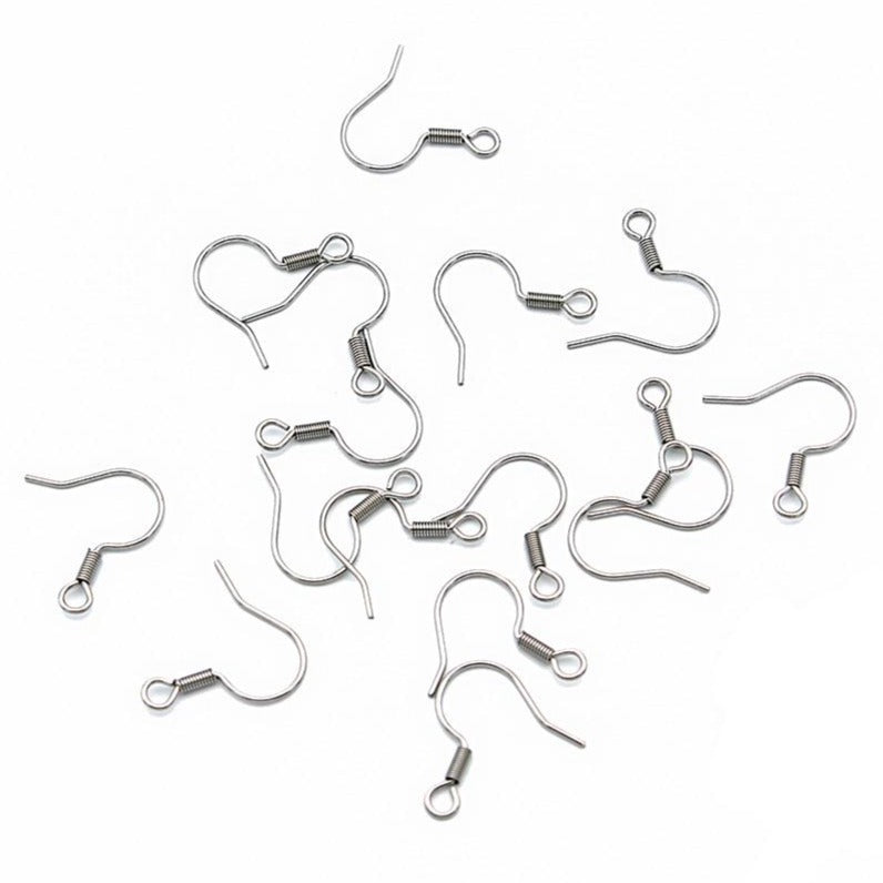Stainless Steel Earrings - French Style Hooks - 20mm x 21mm - 20 Pieces 10 Pairs - FD968