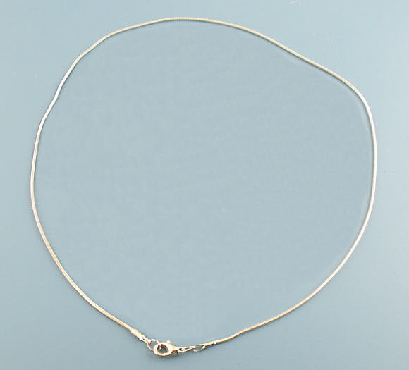 Colliers de chaîne de serpent de ton argent 16 "- 1,2 mm - 1 collier - N005