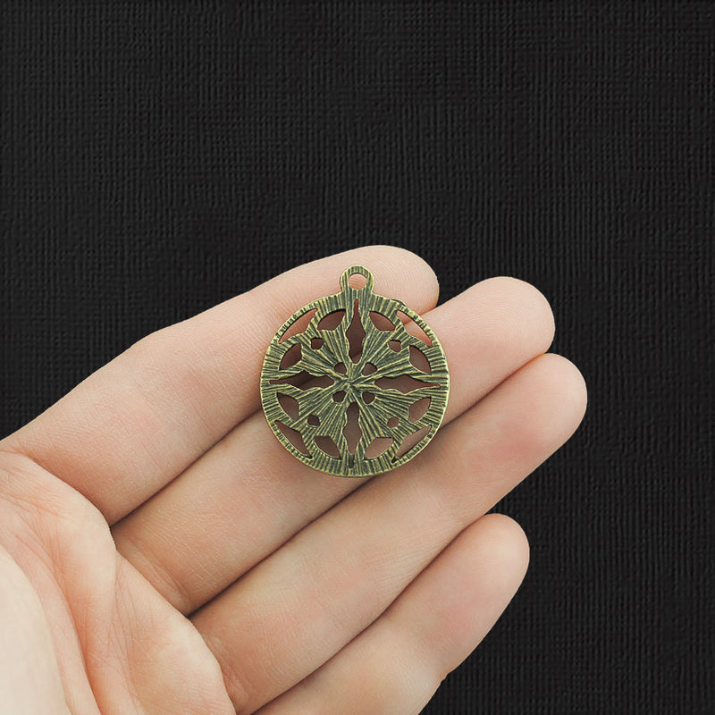 4 Celtic Knot Antique Bronze Tone Charms - BC088