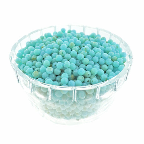 Perles Rondes en Résine 8mm - Bleu Océan - 25 Perles - BD2211