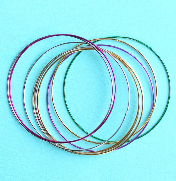 SALE Bangle Bracelets Set of 10 Perfect Base for Jewelry Creations - FF910