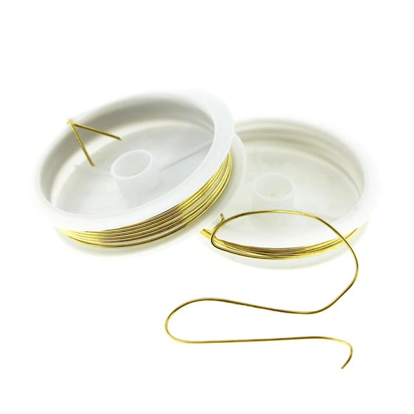 BULK Gold Tone Craft Wire - Résistant au ternissement - 1 rouleau de 1,5 m ou 5 pieds - 1 mm - Z1124