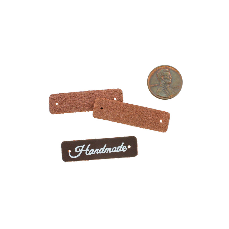 SALE Imitation Leather Pendants - Handmade - 5 Pieces - Z362