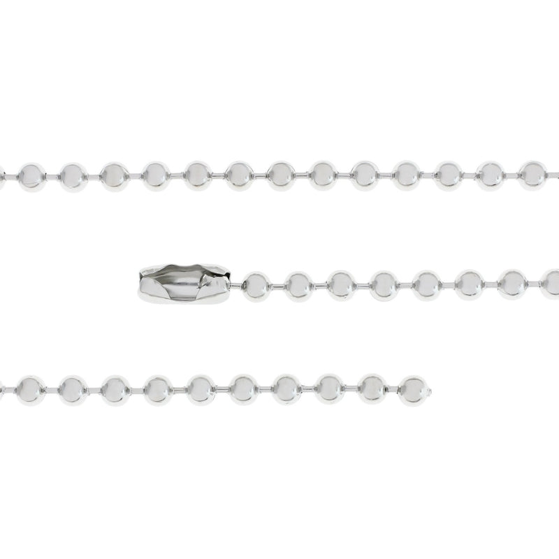 Stainless Steel Ball Chain Necklace 24" - 3mm - 1 Necklace - N258