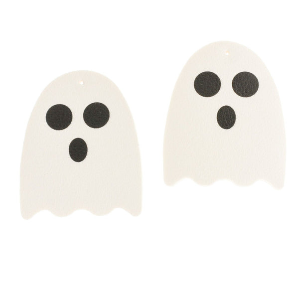 Imitation Leather Pendants - Halloween Ghost - 2 Pieces - LP253