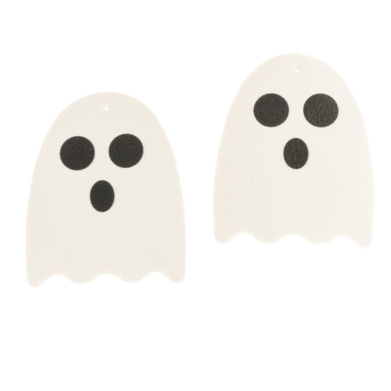 Pendentifs Simili Cuir - Fantôme d'Halloween - 2 Pièces - LP253