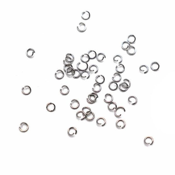 Stainless Steel Jump Rings 3mm x 0.4mm - Open 26 Gauge - 200 Rings - SS096