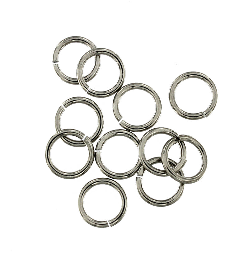 Stainless Steel Jump Rings 12mm - Open 14 Gauge - 100 Rings - J167