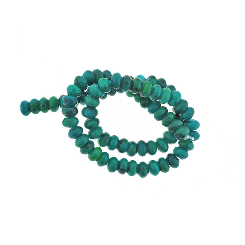 Rondelle Imitation Gemstone Beads 8mm x 6mm - Sea Green - 1 Strand 75 Beads - BD2274