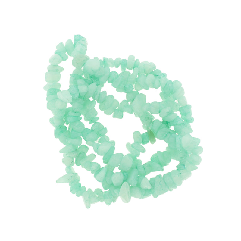 Chip Natural Amazonite Beads 3mm - 16mm - Sea Green - 1 Strand 200 Beads - BD1941