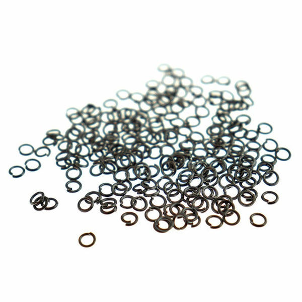 Gunmetal Tone Jump Rings 3mm x 0.7mm - Open 21 Gauge - 250 Rings - J066