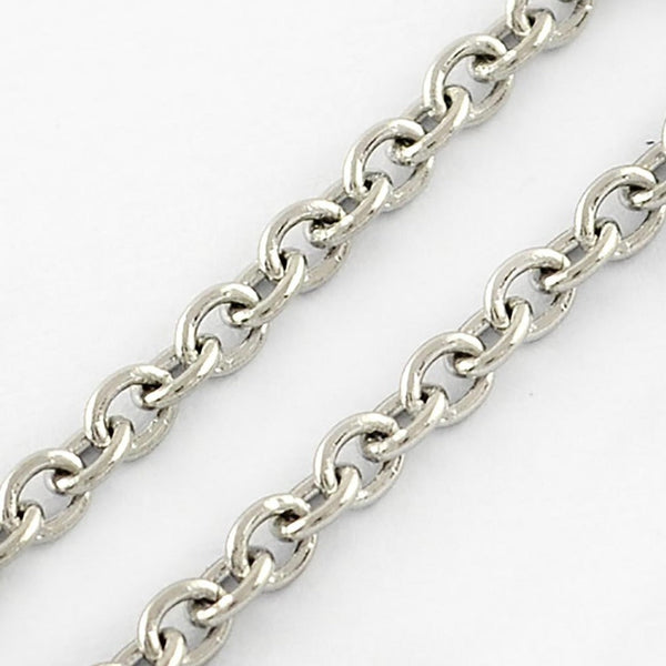 BULK Stainless Steel Cable Chain - 2mm - Choose Your Length - 1 Meter + - CH149