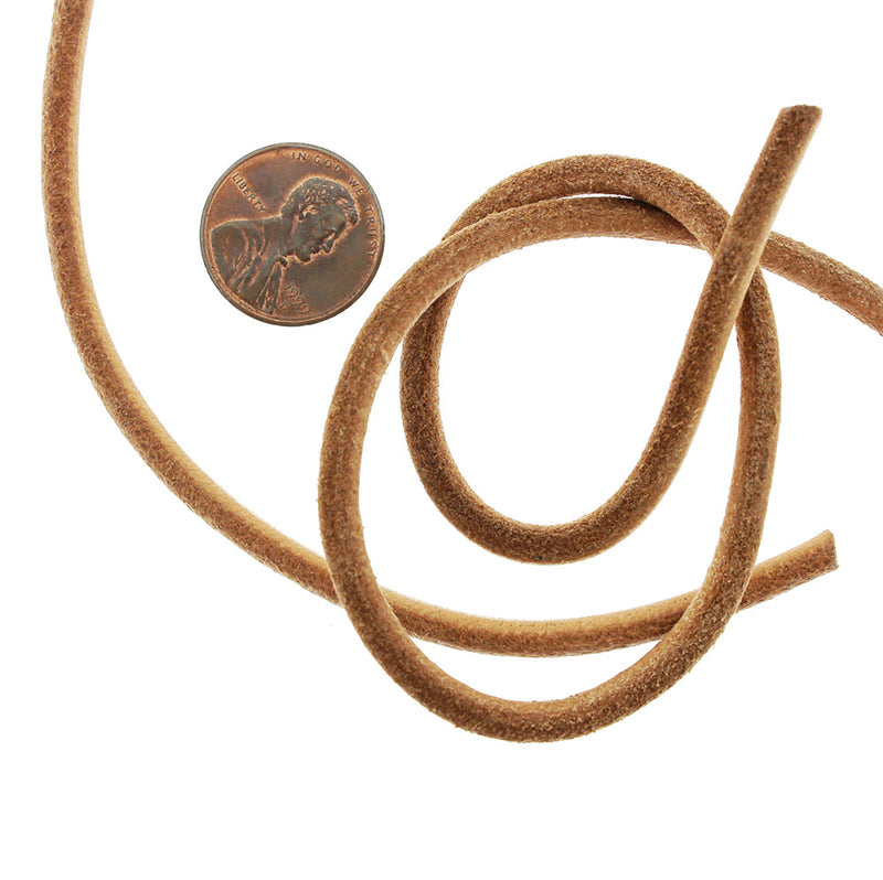BULK Brown Leather Cord - 3mm - Choose Your Length - 1 Meter + - CH154