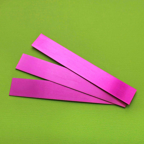 SALE Cuff Stamping Blank - Pink Anodized Aluminum - 27mm x 177mm - 1 Tag - MT364