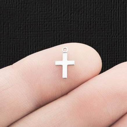 4 Cross Stainless Steel Charms - SSP320