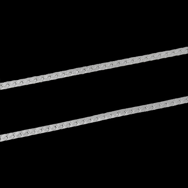 Bulk Silver Tone Herringbone Chain 16ft - 0.4mm - FD247