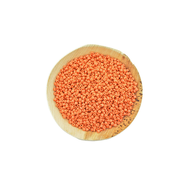 Seed Glass Beads 8/0 3mm - Orange - 50g 1000 Beads - BD2220