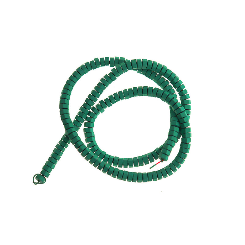 Octagon Hematite Beads 5mm - Sea Foam Green - 1 Strand 180 Beads - BD1438