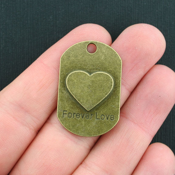 SALE 4 Forever Love Antique Bronze Tone Charms - BC1014