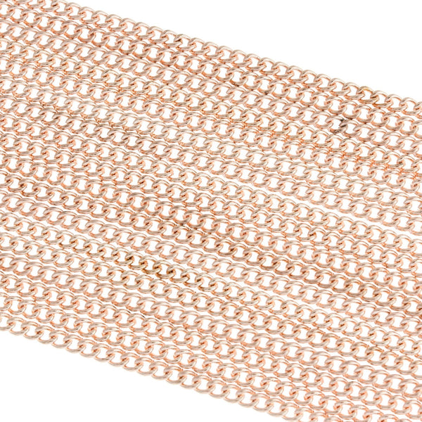 Bulk Rose Gold Tone Curb Chain 32Ft - 2.5mm - FD496