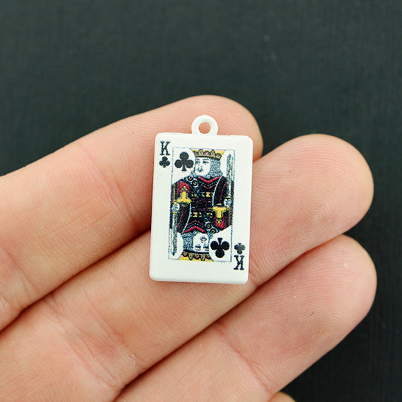 2 Playing Card Enamel Charms - E722