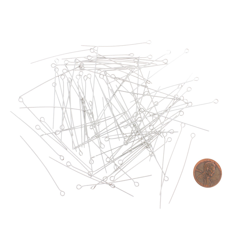 Stainless Steel Eye Pins - 50mm - 100 Pieces - PIN035