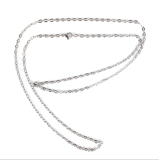 Stainless Steel Cable Chain Necklace 20" - 2mm - 10 Necklaces - N105
