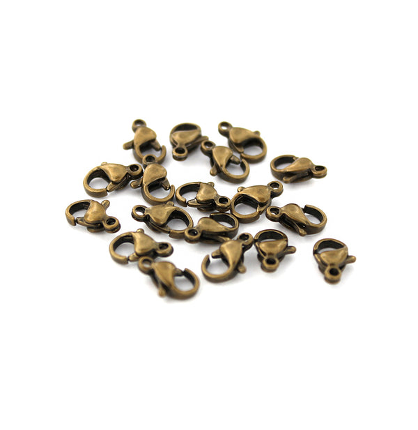 Bronze Stainless Steel Lobster Clasps 10mm x 7mm - 5 Clasps - FD660